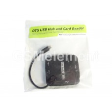 Комплект OTG Connection Kit Card Reader + 3 Ports HUB (micro USB) KS-3228