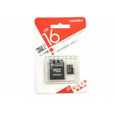 Карта памяти MicroSD 16Gb Class 10 + Adapter 