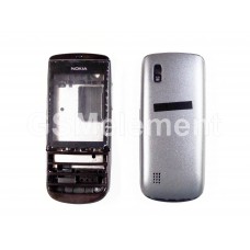 Корпус для Nokia 300 Asha (тёмно-серый) High copy
