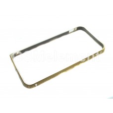 бампер для iphone 5/5S металл (золотой с золотым рисунком) 