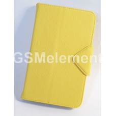 Чехол футляр-книга универсальный 7 дюймов на магните, жёлтый