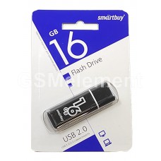 USB флеш-накопитель 16Gb SmartBuy Glossy series Black