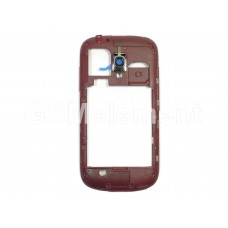 Samsung i8190 Средняя часть корпуса в сборе со стеклом камеры (Red) оригинал