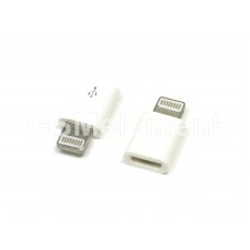 Переходник разъёма micro USB на Lightning (Apple 8 pin), белый
