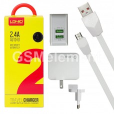 СЗУ LDNio A2203 (2 USB выхода/ 2.4 A/ auto-ID) белый