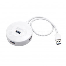 USB HUB 4 port, Earldom ET-HUB05 (USB 2.0/ LED/ 0.5 m), белый
