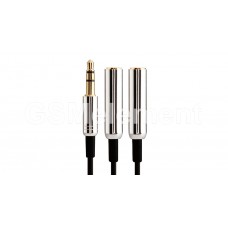 Аудио-кабель Jack 3.5mm (m) - 2*Jack 3.5mm (f) переходник AUX Earldom Earphone Splitter, 0.4 m
