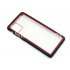 Задняя накладка Faison для Samsung A715F Galaxy A71, Modish, пластик, глянцевый, силик. края, чёрный