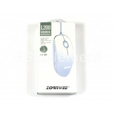 Мышь оптическая USB ZornWee L200 (игровая, бесшумная, подсветка), белый
