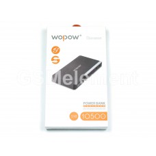 Внешний аккумулятор Wopow S10, 10500 mAh (2*USB-A, micro/Lighning), чёрный