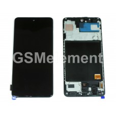 Дисплей Samsung SM-A515F Galaxy A51 модуль в рамке (AMOLED) чёрный