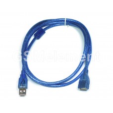 USB удлинитель USB (A) - USB (B) Ferrite (1.5 m), синий