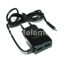 СЗУ MRM, MR-A30 (2*USB 2.4 A + кабель micro USB), чёрный