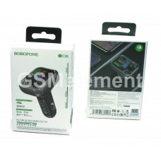 FM-модулятор Borofone BC38 (Bluetooth/ 1*USB QC3.0 + 1*PD 20W + USB/microSD/ дисплей), чёрный