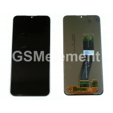 Дисплей Samsung SM-A025F Galaxy A02S в сборе с тачскрином, чёрный (Small Glass)