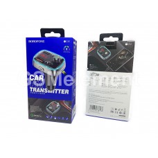 FM-модулятор Borofone BC32, Sunlight (Bluetooth/ 1*USB QC3.0 + USB/ microSD/ дисплей), чёрный