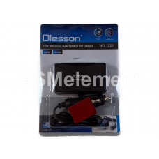 Разветвитель прикуривателя, Olesson 1522, (2 гнезда, 12V/24V, 120W, 1*USB 3.1A)
