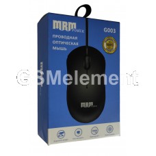 Мышь оптическая проводная MRM-Power, G003, 3 кнопки, чёрный