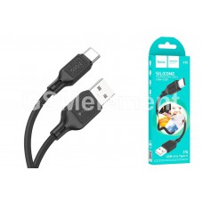 USB датакабель Type-C, Hoco X90, Cool silicone charging (3.0 A/ 1.0 m), силикон, чёрный