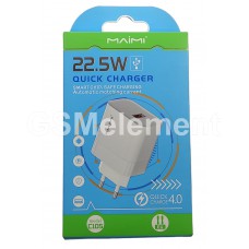 СЗУ Maimi C105 (1*USB/ 4.5 A/ 22.5W/ Quick Charge 4.0), белый