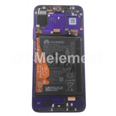 Huawei Honor 20/ Nova 5T (YAL-L21) Средняя часть корпуса с АКБ, (Violet), оригинал used