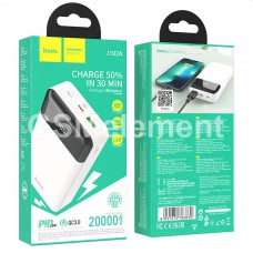 Внешний аккумулятор Hoco J102A, 20000 mAh (USB-A + PD20W, выход/ вход QC3.0 micro + Type-C), белый