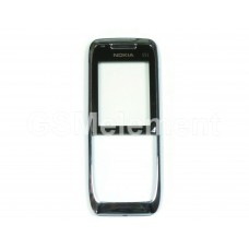 Передняя панель корпуса Nokia E51 (Black/Chrome) с защитным стеклом оригинал 100%