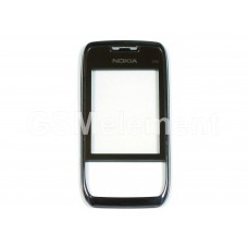 Передняя панель корпуса Nokia E66 (Black) с защитным стеклом оригинал 100%