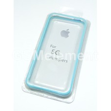 бампер для iphone 5/5S (прозрачный голубой)