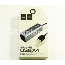 USB HUB 4 port, Hoco HB1, серый