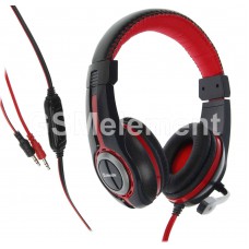 Стерео-наушники Defender Warhead G-185 полноразмерные (игровая/микрофон/кабель 2.0 m) чёрный/красный