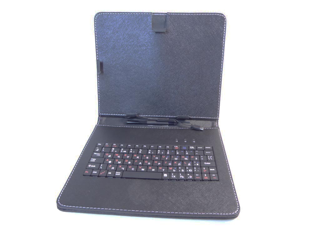 Чехол футляр-книга универсальный 8 дюймов кожаный чёрный Unibook 205x155