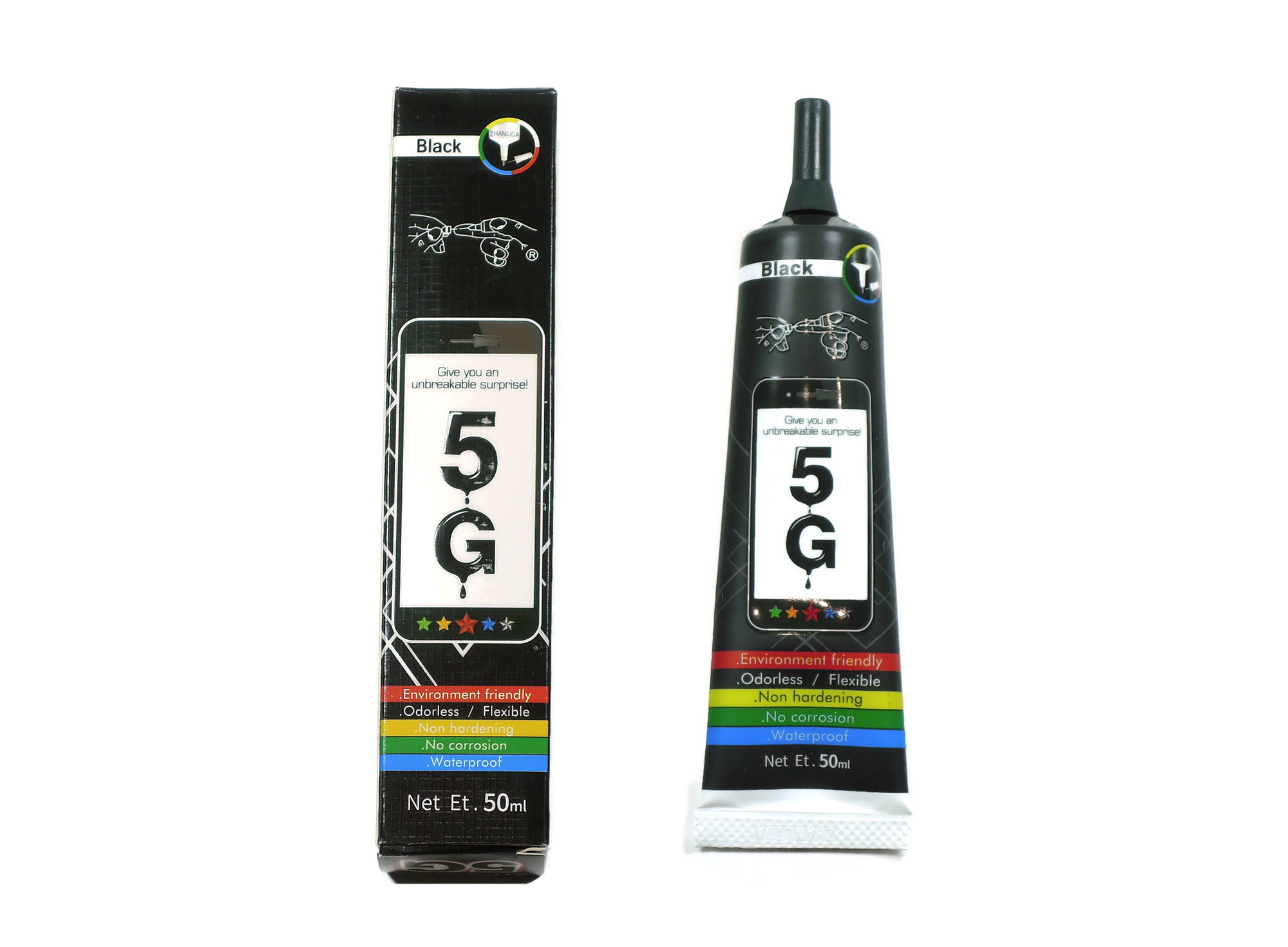 Клей 5G для ремонта телефонов, чёрный, 50 ml